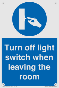 Turn off light switch when leaving the room
